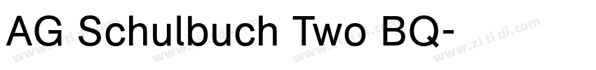 AG Schulbuch Two BQ字体转换